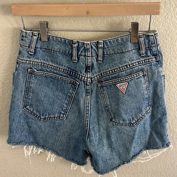 Vintage Guess Jeans Jean Shorts Cutoffs - Picture 4 of 5
